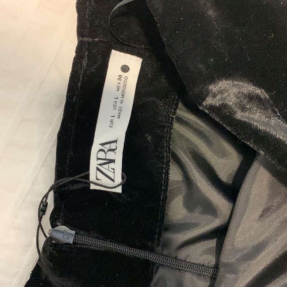 NWT Zara asymmetrical velour skirt - Picture 6 of 7
